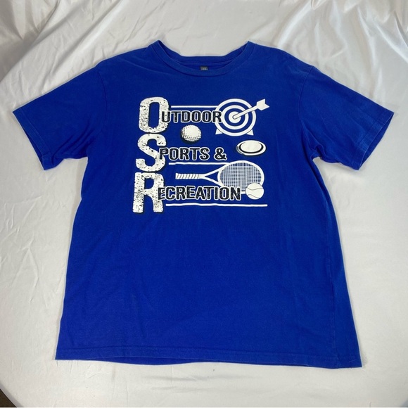 Men’s Outdoor Sports & Recreation Royal Blue Tee - Picture 1 of 5